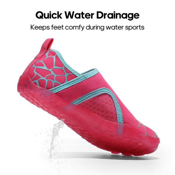 Boys & Girls Lightweight Water Shoes - HOT PINK-BLUE - 2